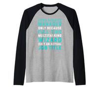 Wizard Job Title Quote - Funny Food Service Manager Manche Raglan