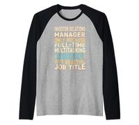 Wizard Job Title Quote - Funny Investor Relations Manager Manche Raglan
