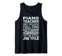 Wizard Job Title Quote - Funny Piano Teacher Débardeur