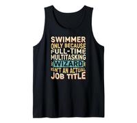 Wizard Job Title Quote - Funny Swimmer Débardeur