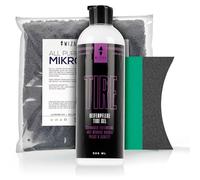 Wizard of Gloss Tire Gel 500 ml - Soin des pneus longue durée avec protection UV - Noir profond - Rafraîchit les pneus décolorés - Avec chiffon en microfibre 320 g/m² et applicateur de pneus