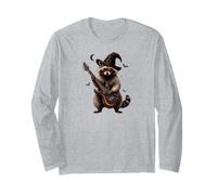 Wizard Raccoon Guitarist Halloween Music Manche Longue