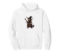 Wizard Raccoon Guitarist Halloween Music Sweat à Capuche