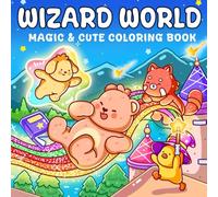 Wizard World: Adorable Magical Animals Coloring Book for Teens and Adults with Whimsical Designs for Stress Relief