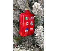 Wizardi Décoration de Noël en verre - Valise F07M3-19 HB-SY25075