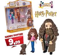 Wizarding World HARRY POTTER - PACK AMITIÉ MAGICAL MINIS HERMIONE & HAGRID - Coffret Amitié 2 Figurines Poupées Articulées Hermione et Hagrid 8 cm Avec Accessoires - 6061833 - Jouet Enfant 5 ans et +