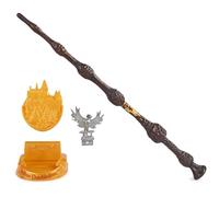 Wizarding World Harry Potter Baguette magique authentique Albus Dumbledore en plastique avec support de Poudlard, environ 30,5 cm, jouet pour enfants à partir de 14 ans, article de fan