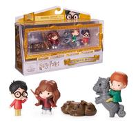 Wizarding World Spin Master Potter, Cadeau Micro Magical Moments avec Figurines Exclusives de Harry, Hermione, Ron, Touffu et Coffret d'exposition, Jouets pour Enfants, 6067351, Multicolore