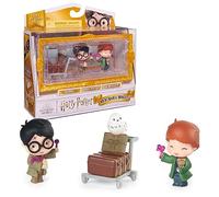 Wizarding World Harry Potter, Coffret Micro Magical Moments avec Figurines Exclusives de Harry, Ron, Hedwige et Coffret d'exposition, Jouets pour Enfants à partir de 6 Ans