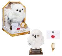 Wizarding World HARRY POTTER - HEDWIGE ENCHANTÉE - Peluche Interactive Chouette Hedwige 30 Cm Avec Accessoires - Tête et Ailes Qui Bougent - Sons et Mouvements - Jouet Enfant 6 ans et +