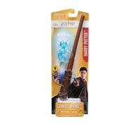 Wizarding World, Harry Potter Lumos Wand Baguette magique éclairée 27,9 cm avec figurine de cerf patron Jouet pour enfants à partir de 6 ans