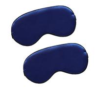 WIZBIOTECH 2022 Lot de 2 masques de sommeil confortables et respirants pour homme et femme - 100% bloquant la lumière - Avec mousse à mémoire de forme - Pour les voyages - Bleu