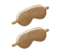 WIZBIOTECH Lot de 2 masques de sommeil pour femmes et hommes et filles - Masque pour les yeux réglable - Lunettes de sommeil respirantes - Unisexe - Doré