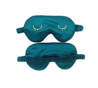 WIZBIOTECH Masque de nuit bloquant la lumière - 100% doux pour la peau - Sans odeur - Avec sangle réglable - Pour homme, femme et enfant - Vert