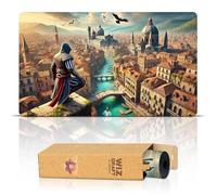 Wizcraft Gaming Assassin Overlooking (cousu) - Tapis de jeu MTG - Compatible avec Magic The Gathering Playmat - Play MTG, YuGiOh, TCG - Tapis de jeu original et accessoires