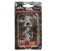 WizKids Half-Orc Male Barbarian: Pathfinder Deep Cuts Unpainted Miniatures