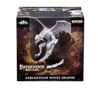 Wizkids Pathfinder Battles Deep Cuts Unpainted Miniatures Gargantuan White Dragon