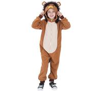 Wizland Ensemble de combinaison de lion pour enfants, combinaison de lion avec queue, costume d'animal pour les hommes et les femmes S 4-6