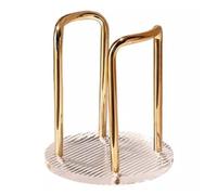 Wizoowip Accueil café Bar Accessoire Porte-gobelet jetable Papier Tasses à thé Distributeur Tasse Support pour Cuisine café Organisateur étagère de Rangement Doré Unilatéral