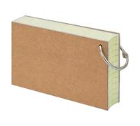 Wizoowip Cartes Flash Anti-Fuite d'encre Note respectueuse de l'environnement Index coloré avec Anneau en métal Écriture Lisse Papier épais Ligné sans saignement Jaune