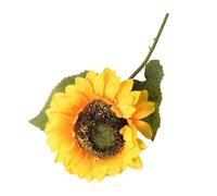 Wizoowip Décor de Tournesol extérieur Faux avec Tige Branche Artificielle réutilisable Maison fête de Mariage Fleur Arrangement Floral pour décoration de Jardin intérieur Photo Jaune