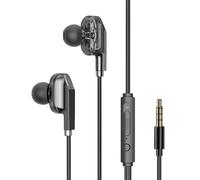 Wizoowip Écouteurs avec Son panoramique à 360 degrés, Fil Robuste, écouteurs filaires pour Vivo Xiaomi Oppo, Casque stéréo Surround 3.5mm/Type-c avec portée améliorée Noir 3,5 mm