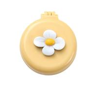 Wizoowip Peigne miroir haute définition, brosse à cheveux de massage du cuir chevelu, mini voyage avec sacs gonflables à rebond, dents lisses, motif 3D mignon, texture mate, portable pour la maiso