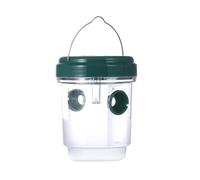 Wizoowip Piège à Insectes pour terrasse de Piscine, avec lumières LED solaires, piège à Insectes à Double Chambre Suspendue, répulsif Contre Les Mouches Vert