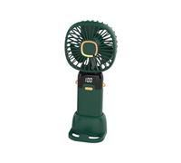Wizoowip Ventilateur électrique Portable Pliable, Voici Un Titre de Produit à Lister. Portable avec Affichage numérique, réglable à 90 degrés, 5 Vitesses, Conception à Faible Bruit. Vert