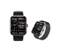 Wizvox 2025 Montre Homme Connectée - Montre l 1.9" Montre Course À Pied Femme - Montre De Pression Artérielle Cadeau Festif F57L0713,BlackMilan