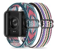 Wizvv 2 Pack Nylon Armband kompatibel mit Xiaomi Mi Band 9 Pro/8 Pro/Redmi Watch 5/Watch 4, Schnellverschluss Ersatz Sport Uhrenarmband für Damen Herren