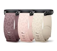 Wizvv Bracelet de 20 mm avec gravure léopard, compatible avec Garmin Venu, Vivoactive, Forerunner, pour différents modèles
