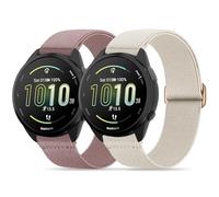Wizvv Bracelet de rechange pour Garmin Vivoactive 5/3/Venu/Venu 2 Plus/sq/sq 2/Forerunner 55/245/645, 20 mm à libération rapide pour Garmin Vivomove HR/Vivoactive 6, Apricot/Smoke Purple, Nylon, Pas