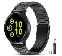 Wizvv Bracelets en métal de 20 mm compatibles avec Garmin Vivoactive 5/Venu/Forerunner 55/245/645, bracelet de montre en acier inoxydable pour Venu Sq/Venu 2 Plus, homme et femme