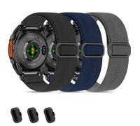 Wizvv Lot de 3 bracelets de montre de sport, compatibles avec Garmin Fenix 8, 22 mm, en nylon souple, pour Fenix E/Fenix 8 AMOLED 47 mm, Fenix 6/7/6 Pro/7 Pro, hommes et femmes, Nylon