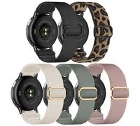 Wizvv Lot de 5 bracelets de 20 mm compatibles avec Garmin Vivoactive 5/3/Forerunner 55/165/245/645 Music, bracelet de montre en nylon pour Venu/Sq/2 Plus/Sq Music/Sq 2 pour homme et femme, Nylon