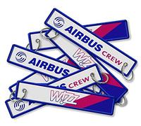 Wizzair Airbus Crew Porte-clés brodé, violet, Taille unique, Brodé
