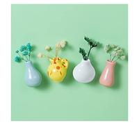 WJCCBJQXW Mini vase en céramique Aimants de réfrigérateur Étiquette Bonsaï Bouton magnétique en pot Simulation Vase de fleurs Message réfrigérateur 3 à 10 pièces (couleur : 4 pièces)