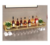 WJDREPKHY Étagère à vin Murale avec Support pour Verres à Pied, 80 x 25 x 27 cm, étagères flottantes pour Bar, idéale pour la Maison, Le Bar, la Cuisine, la Salle à Manger, Le Garde-Manger, l'armoire