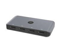 WJDXBNS Commutateur d'imprimante pour PC, ordinateur portable, clavier, moniteur de souris, 4 en 4 sorties, USB 2.0, commutateur KVM, contrôleur partagé, adaptateur d'imprimante répartiteur