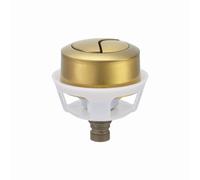 Wjelet Bouton poussoir de chasse d'eau double doré brossé, ajustement universel pour trous de chasse d'eau de 20 mm-60 mm, kit de bouton poussoir de chasse d'eau, plastique ABS et laiton
