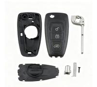 Wjelet Coque de e voiture à 3 boutons pour e voiture MK8, HU101 - Lame vierge vierge - Pour Ford