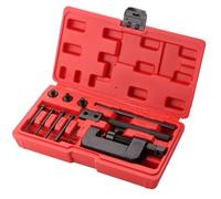 Wjelet Kit d'outils de dérive-chaîne de moto 13 pièces - Outil de séparation de chaîne de moto - Outil de rivetage - Kit d'entraînement à cames pour VTT, dirt bike, vélo/moto