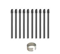 Wjelet Lot de 10 pointes de rechange pour stylet Wacom Pro Pen 2 - Compatibles avec les stylets Slim Classic 3D - Noir - Pour Cintiq Pro DTH1320/1620/2421/3221 Intuos Pro PTH460/660/860 et Mobile