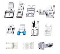 Wjelet Lot de 11 pieds à coudre multifonctions, accessoires pour machines à | Compatible avec W6, Brother, Singer, Janome, Husqvarna et plus. Pied polyvalent pour ourlet, fermeture éclair et plus encore.