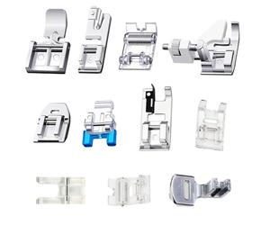 Wjelet Lot de 11 pieds à coudre multifonctions, accessoires pour machines à | Compatible avec W6, Brother, Singer, Janome, Husqvarna et plus. Pied polyvalent pour ourlet, fermeture éclair et plus encore.