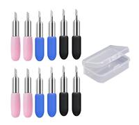 Wjelet Lot de 12 lames de coupe pour Cricut Joy, lames de rechange précises à 30 °/45 °, compatibles avec la machine de découpe Cricut Joy pour papier, vinyle, tissu et film, avec boîte de rangement