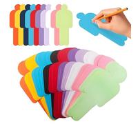 Wjelet Lot de 200 cartes de présentation, multicolores, vierges, en 10 couleurs, rectangulaires, 20 x 8 cm, en papier, pour bureau, école, présentation et modération
