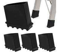 Wjelet Lot de 4 pieds d'échelle, pieds en caoutchouc pour échelle, pieds de rechange antidérapants pour échelle, pied d'échelle, 50 x 25 mm, capuchons de protection, pour la construction mécanique et