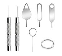 Wjelet Lot de 7 outils de démontage de e sécurité pour sonnette vidéo, 4 broches de déverrouillage, 2 broches de retrait de sonnette, 1 porte-clés compatible avec Nest, Arlo, Eufy, Blink, Mount